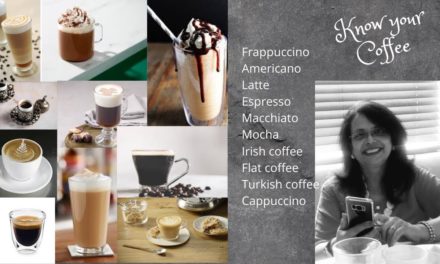 Different varieties of coffee in a coffee shop / How to pronounce Macchiato,cappucino…