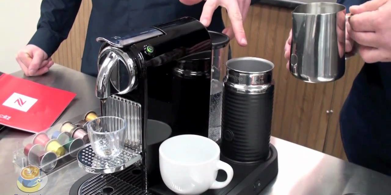 Nespresso CitiZ in Black with Aero 3 Milk Frother